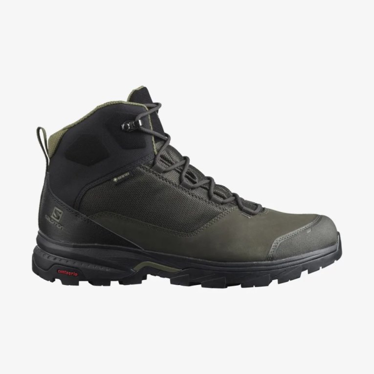 Botas Montaña Salomon Outward GTX Hombre Verde Oliva | MX VLRI358